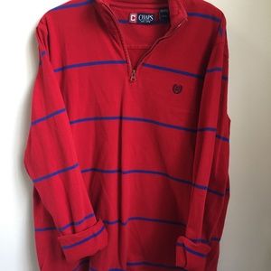 Vintage Chaps Pullover with Three Quarter Zip